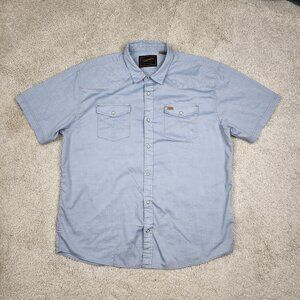 Howler Bros Blue Button Shirt Huckberry Men Size Extra Large XL REI Western USA